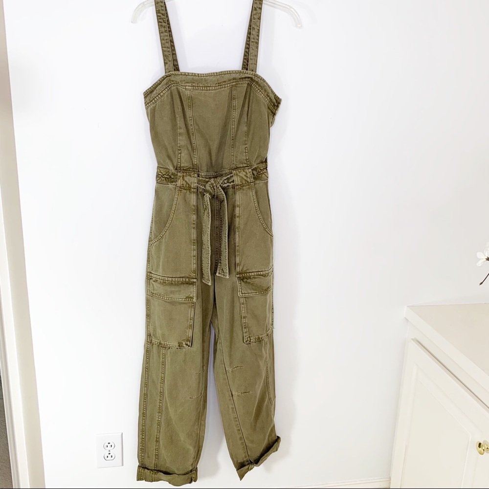 Free People Go West Utility Open Back Jumpsuit S - Picture 8 of 16